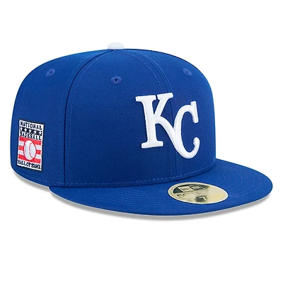Casquette ajustée 59FIFTY pour homme New Era Royal Kansas City Royals Baseball Hall of Fame