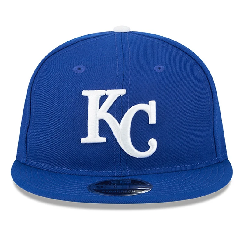 Casquette ajustable New Era Royal Kansas City Royals pour homme, modèle 9FIFTY, style rétro, avec couronne, Temple de la renommée du baseball