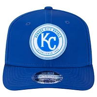 Men's New Era Royal Kansas City Royals Circle Patch 9SEVENTY Stretch-Snap Hat