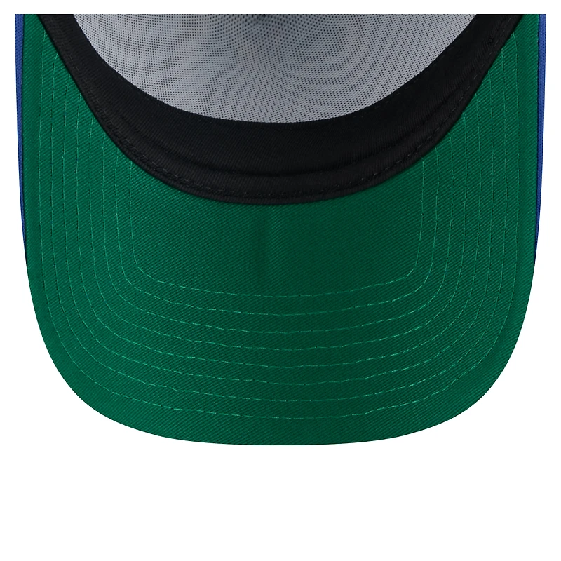 Casquette camionneur ajustable New Era Royal Kansas City Royals 9FORTY A-Frame pour homme