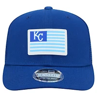 Men's New Era Royal Kansas City Royals Flag 9SEVENTY Stretch-Snap Hat