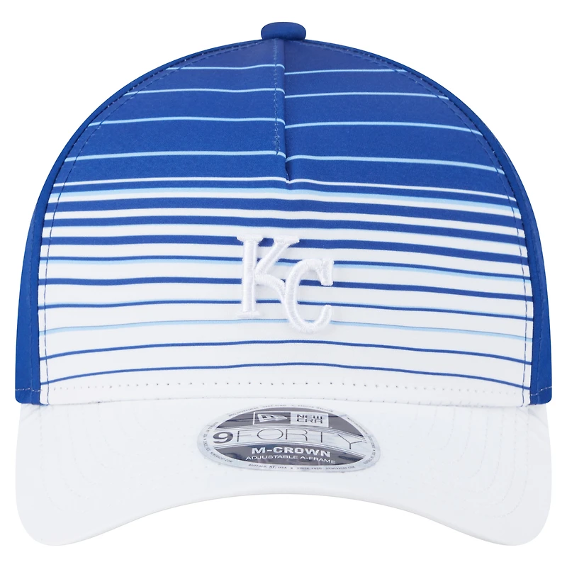 Men's New Era  Royal Kansas City Royals Gradient 9FORTY M-Crown Adjustable Hat