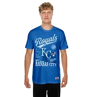 Men's New Era Royal Kansas City Royals  Oversized Throwback Distressed T-Shirt