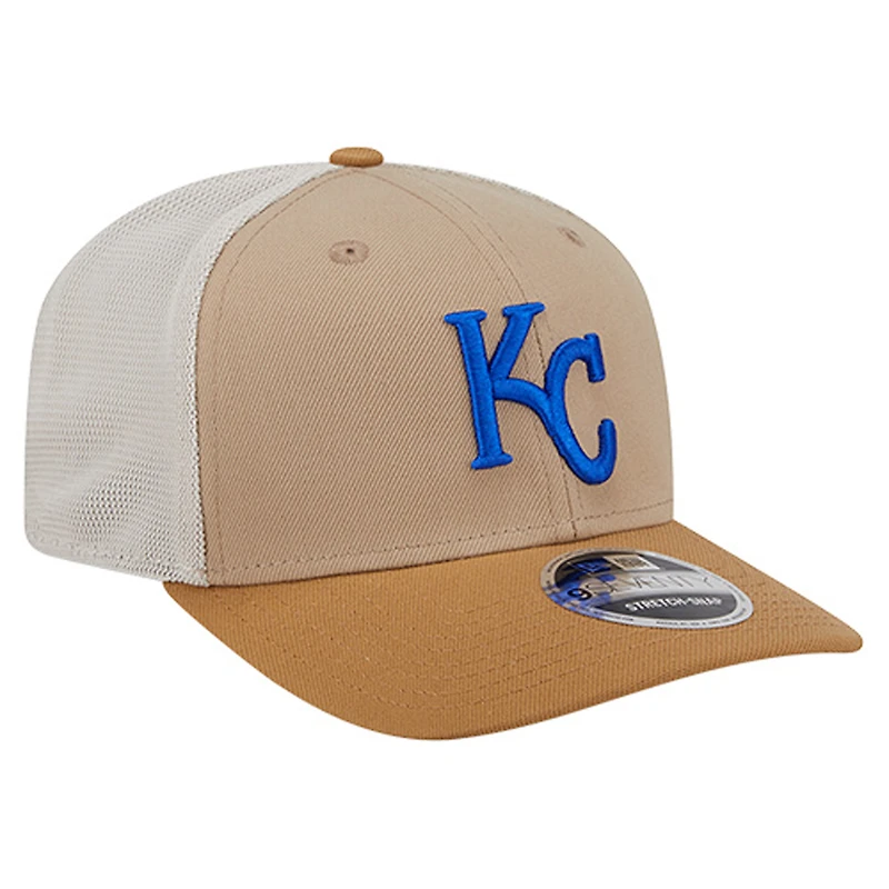 Men's New Era  Stone Kansas City Royals 9SEVENTY Trucker Adjustable Hat