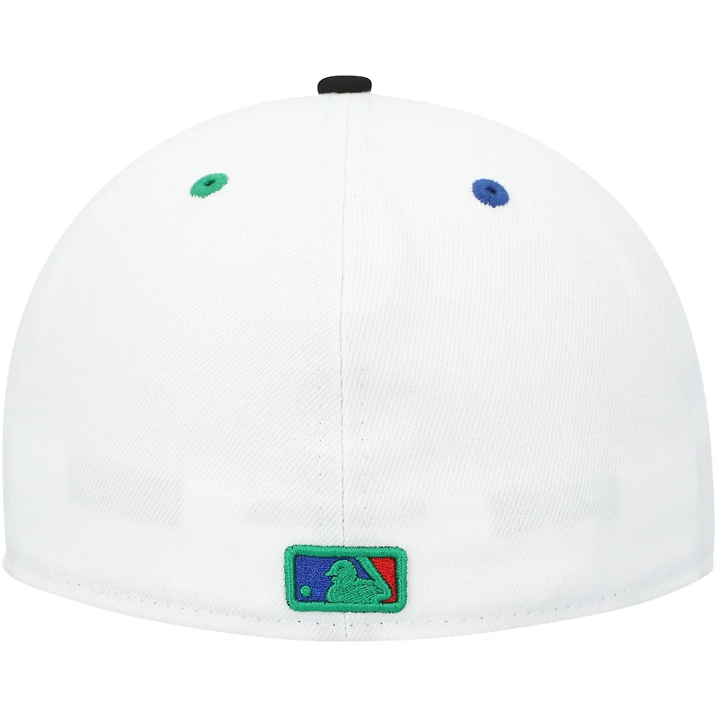 Casquette ajustée New Era 59FIFTY pour homme, blanche et noire, Kansas City Royals, œil principal