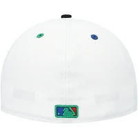 Casquette ajustée New Era 59FIFTY pour homme, blanche et noire, Kansas City Royals, œil principal