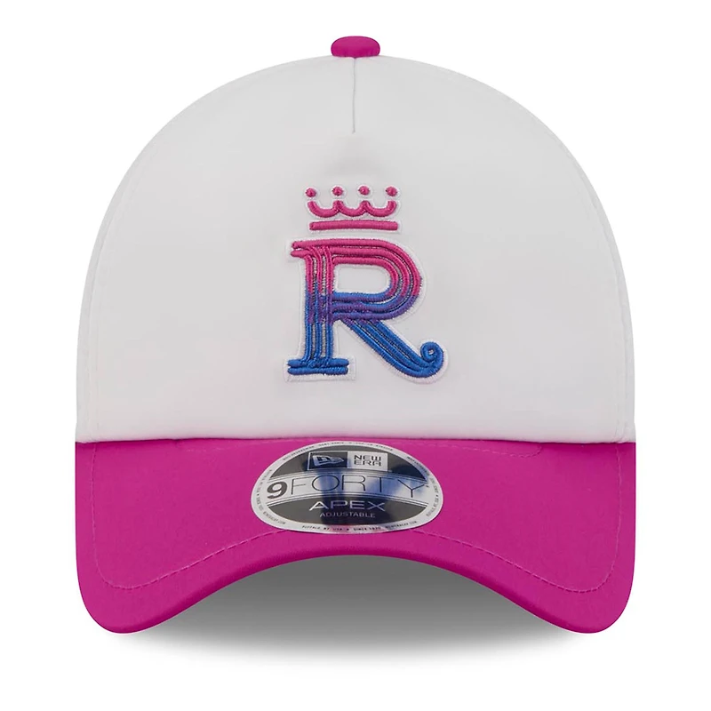 Men's New Era White/Purple Kansas City Royals 2026 City Connect Apex 9FORTY Adjustable Hat
