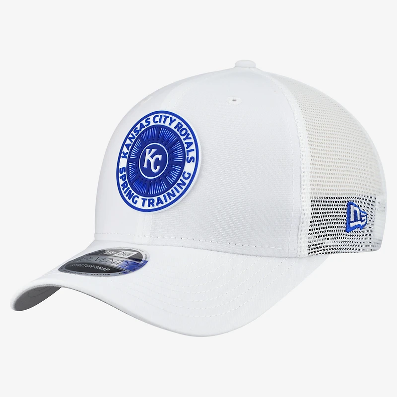 Men's New Era White Kansas City Royals 2026 Spring Training Fan Pack 9SEVENTY Adjustable Trucker Hat