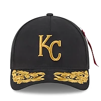 Casquette ajustable A-Frame 9FORTY noire des Royals de Kansas City pour homme New Era x Alpha Industries