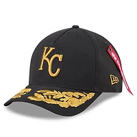 Casquette ajustable A-Frame 9FORTY noire des Royals de Kansas City pour homme New Era x Alpha Industries