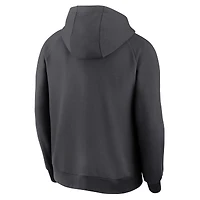 Men's Nike Anthracite Kansas City Royals Authentic Collection Player Raglan Dri-FIT Full-Zip Hoodie