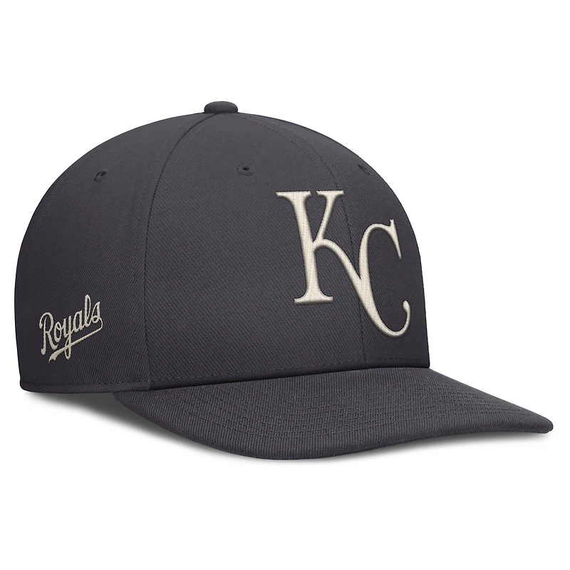 Men's Nike Anthracite Kansas City Royals Statement Pro Snapback Hat