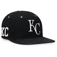 Men's Nike  Black Kansas City Royals Pro Corduroy Structured Snapback Hat