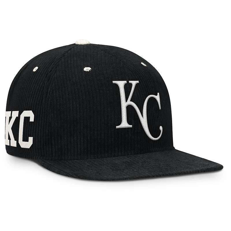 Men's Nike Black Kansas City Royals Pro Corduroy Structured Snapback Hat