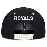 Casquette structurée à fermeture snapback Nike Kansas City Royals Pro en velours côtelé noir pour homme