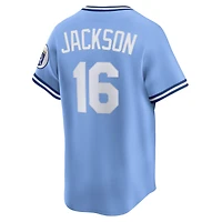 Men's Nike Bo Jackson Light Blue Kansas City Royals Throwback Cooperstown Collection Limited Jersey