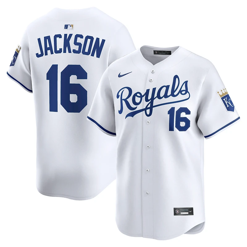 Maillot de joueur à domicile Nike Bo Jackson blanc Kansas City Royals pour homme