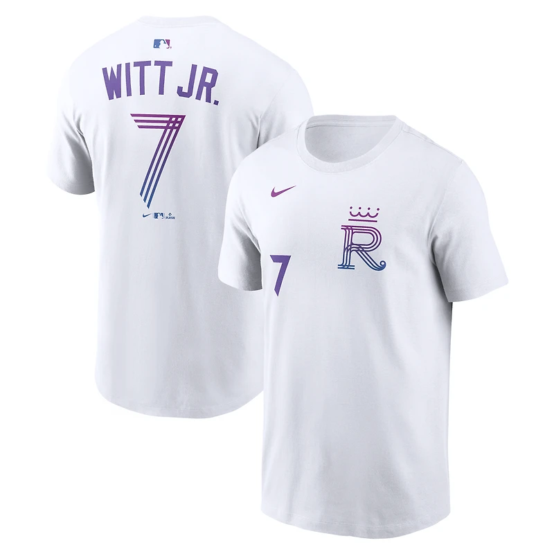 Men's Nike Bobby Witt Jr. White Kansas City Royals 2026 Connect Name & Number T-Shirt