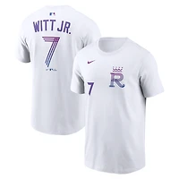 Men's Nike Bobby Witt Jr. White Kansas City Royals 2026 Connect Name & Number T-Shirt
