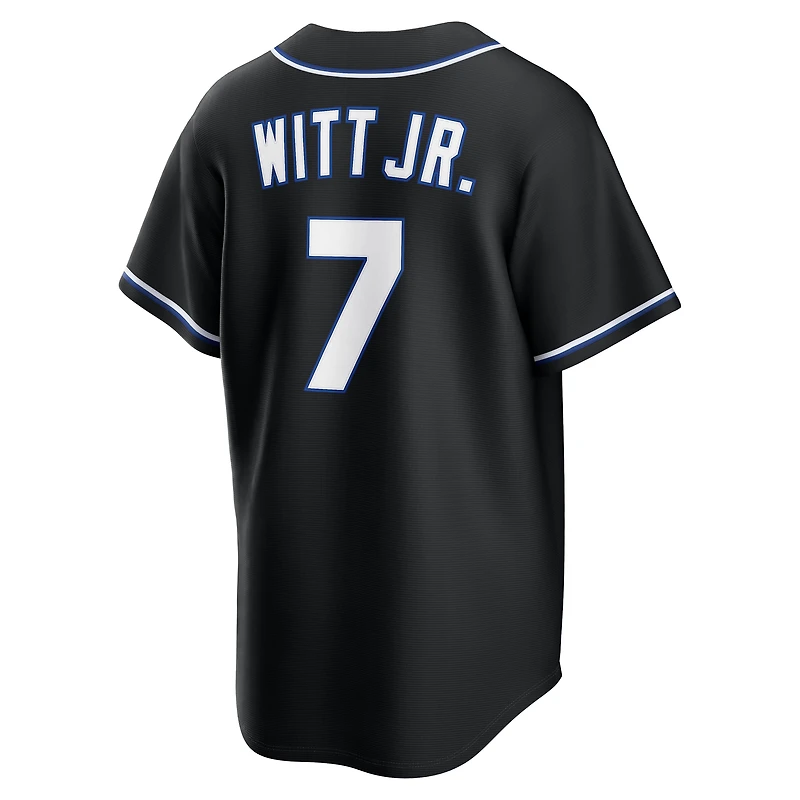 Men's Nike Bobby Witt Jr. Kansas City Royals Fashion Replica Black Out Jersey