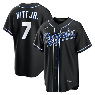 Men's Nike Bobby Witt Jr. Kansas City Royals Fashion Replica Black Out Jersey