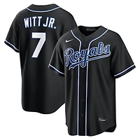 Men's Nike Bobby Witt Jr. Kansas City Royals Fashion Replica Black Out Jersey