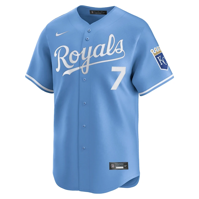Maillot Nike Bobby Witt Jr. blanc pour homme, édition limitée, domicile des Royals de Kansas City