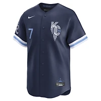 Men's Nike Bobby Witt Jr. Navy Kansas City Royals Connect Limited Jersey