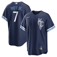 Men's Nike Bobby Witt Jr. Navy Kansas City Royals Connect Replica Player Jersey