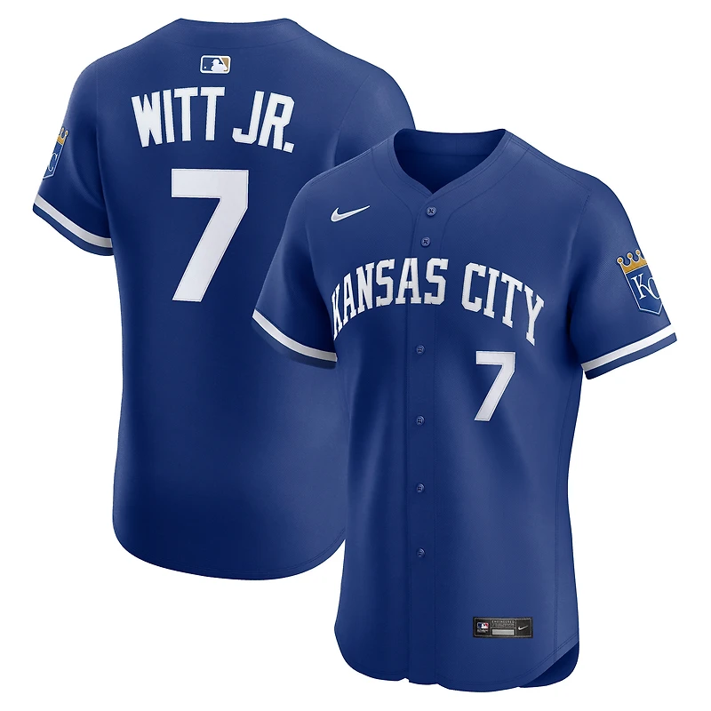 Maillot Nike Bobby Witt Jr. Royal Alternate 2 Elite Player pour homme des Royals de Kansas City