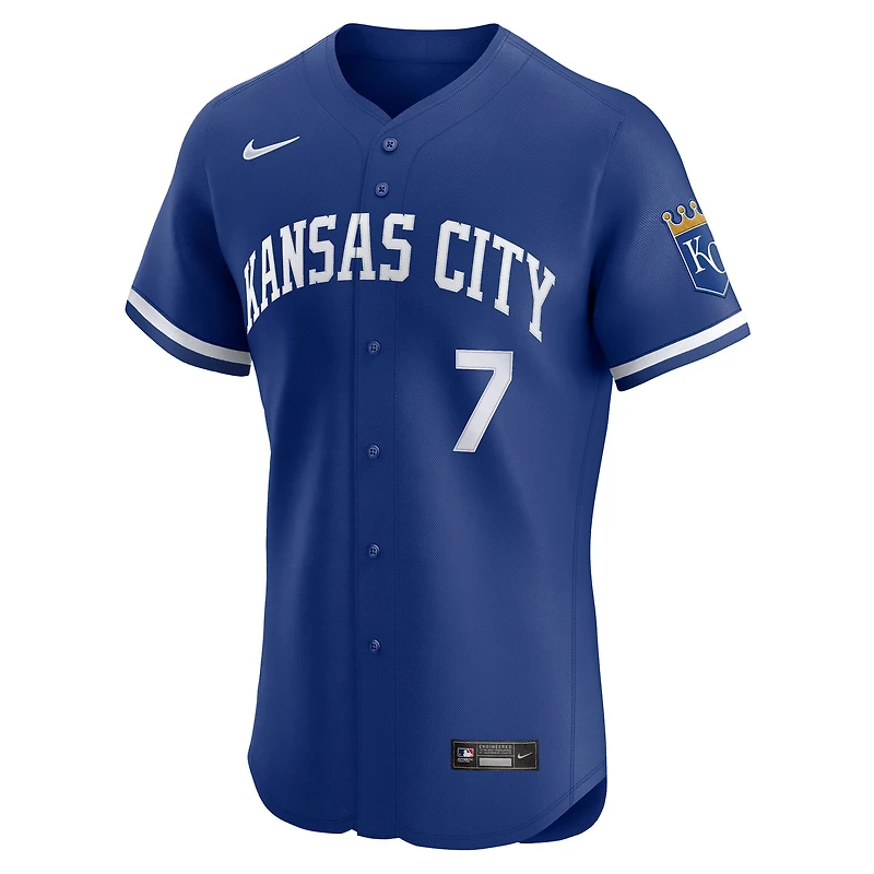 Maillot Nike Bobby Witt Jr. Royal Alternate 2 Elite Player pour homme des Royals de Kansas City