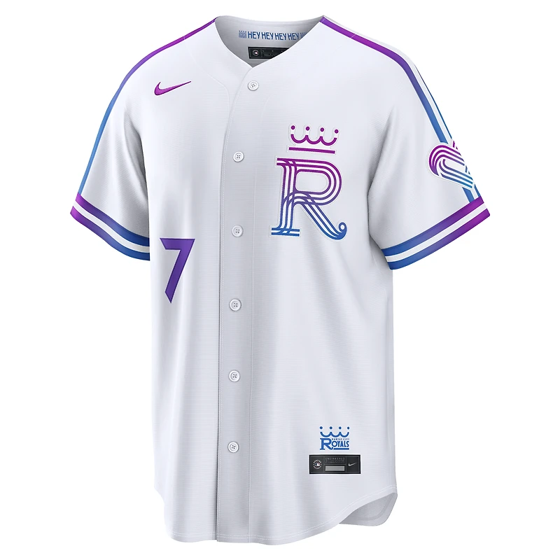 Men's Nike Bobby Witt Jr. White Kansas City Royals 2026 Connect Stadium Jersey