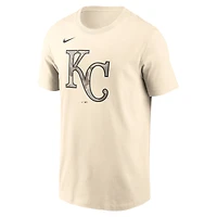 Men's Nike Cream Kansas City Royals Camo Logo T-Shirt