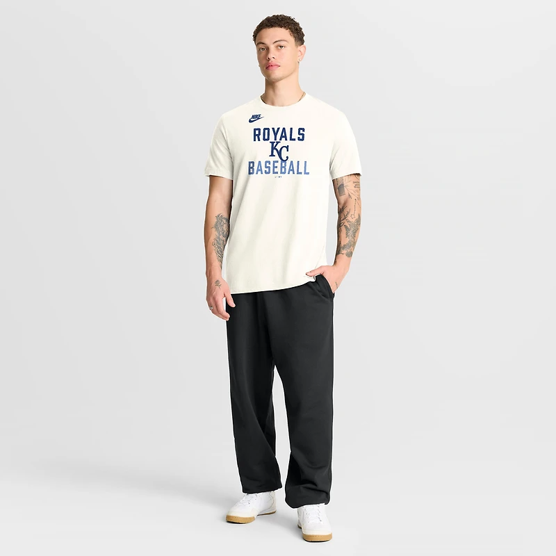 Men's Nike Cream Kansas City Royals Cooperstown Collection ‘70s Inspired T-Shirt