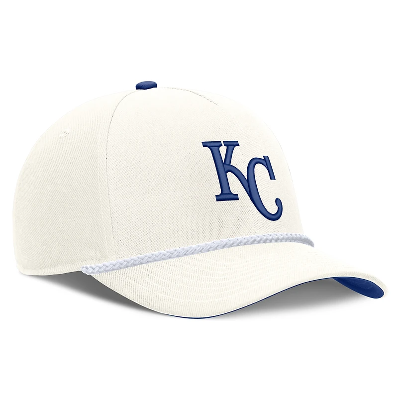 Men's Nike Cream Kansas City Royals Cooperstown Rise Adjustable Hat