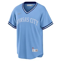 Men's Nike George Brett Light Blue Kansas City Royals Road Cooperstown Collection Player Jersey