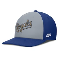 Men's Nike Gray/Royal Kansas City Royals Pro Performance Snapback Hat