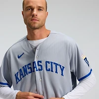Men's Nike Gray Kansas City Royals 2022 Road Authentic Jersey