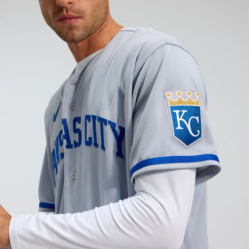 Men's Nike Gray Kansas City Royals 2022 Road Authentic Jersey