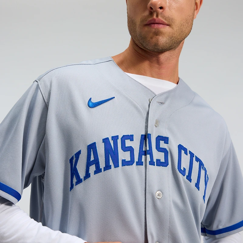 Men's Nike Gray Kansas City Royals 2022 Road Authentic Jersey