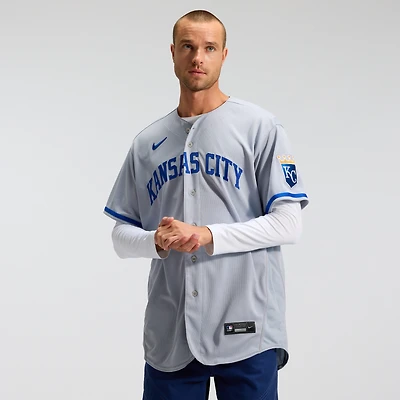 Men's Nike Gray Kansas City Royals 2022 Road Authentic Jersey