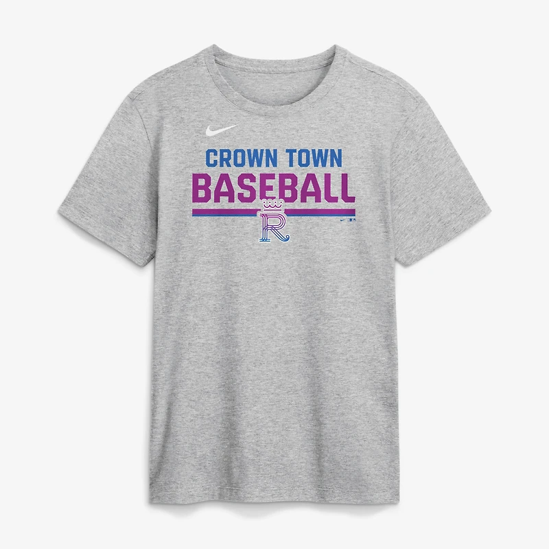 Men's Nike Heather Gray Kansas City Royals 2026 Connect Stacked Team Phrase T-Shirt