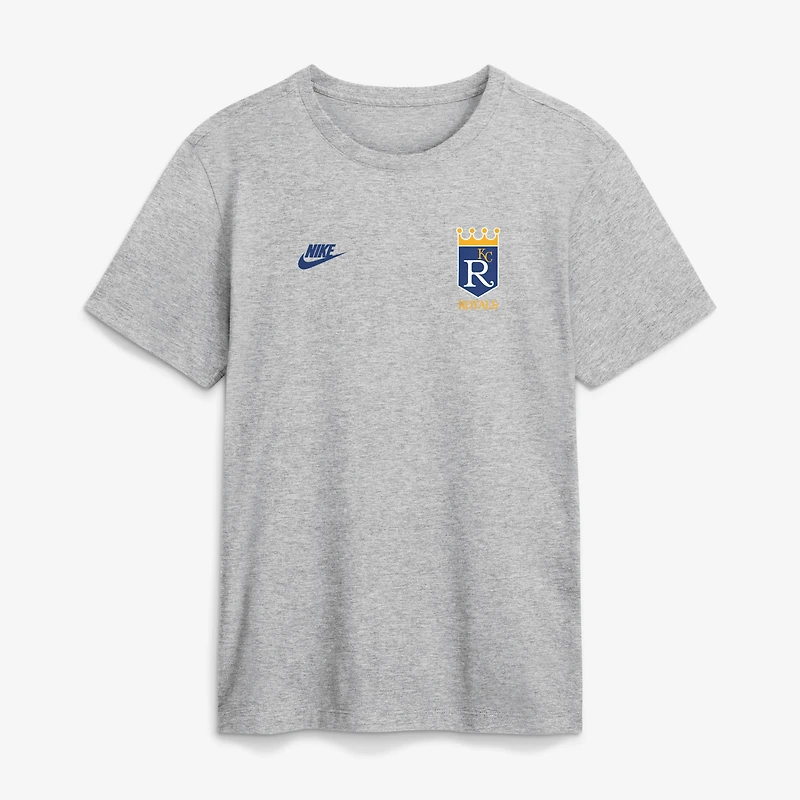 Men's Nike Heather Gray Kansas City Royals Cooperstown 2-Hit T-Shirt