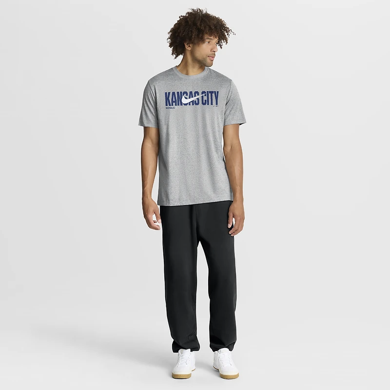 Men's Nike Heather Gray Kansas City Royals Swoosh Legend Dri-FIT T-Shirt