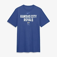 Men's Nike Heather Royal Kansas City Royals Stacked Tri-Blend T-Shirt
