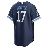 Men's Nike Hunter Dozier Navy Kansas City Royals Connect Replica Player Jersey