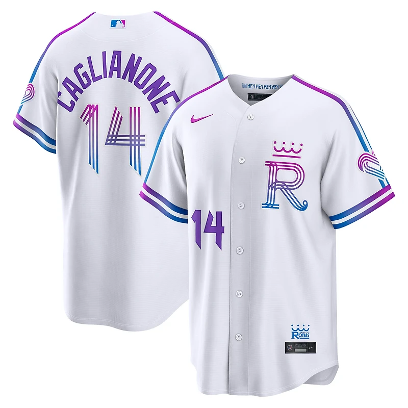 Men's Nike Jac Caglianone White Kansas City Royals 2026 Connect Stadium Jersey