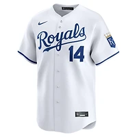 Maillot Nike Jac Caglianone blanc pour homme, édition limitée, domicile des Royals de Kansas City