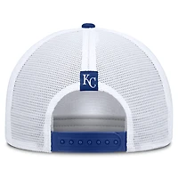 Casquette trucker ajustable Nike Kansas City Royals Rise A-Frame kaki/bleu royal pour homme