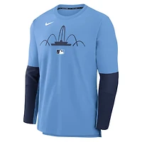 Men's Nike Light Blue Kansas City Royals 2025 Connect Authentic Collection Player Dri-FIT Lightweight Pullover